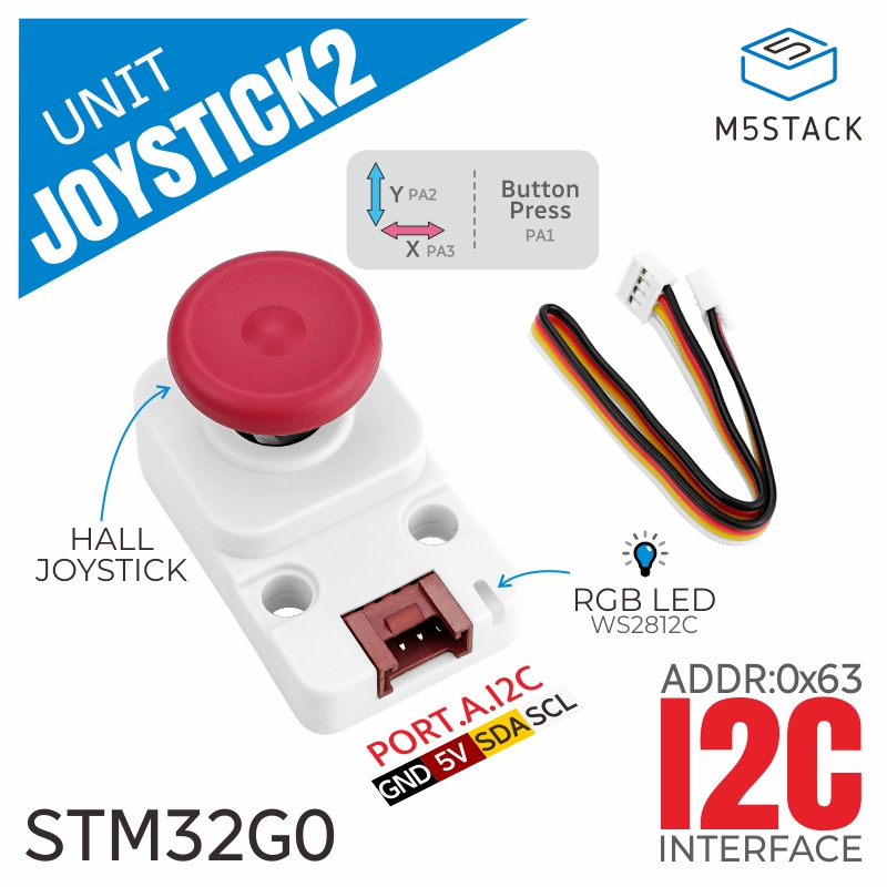 M5Stack Core2 - M5Stack Joystick I2c Oficial 2 Unidades
