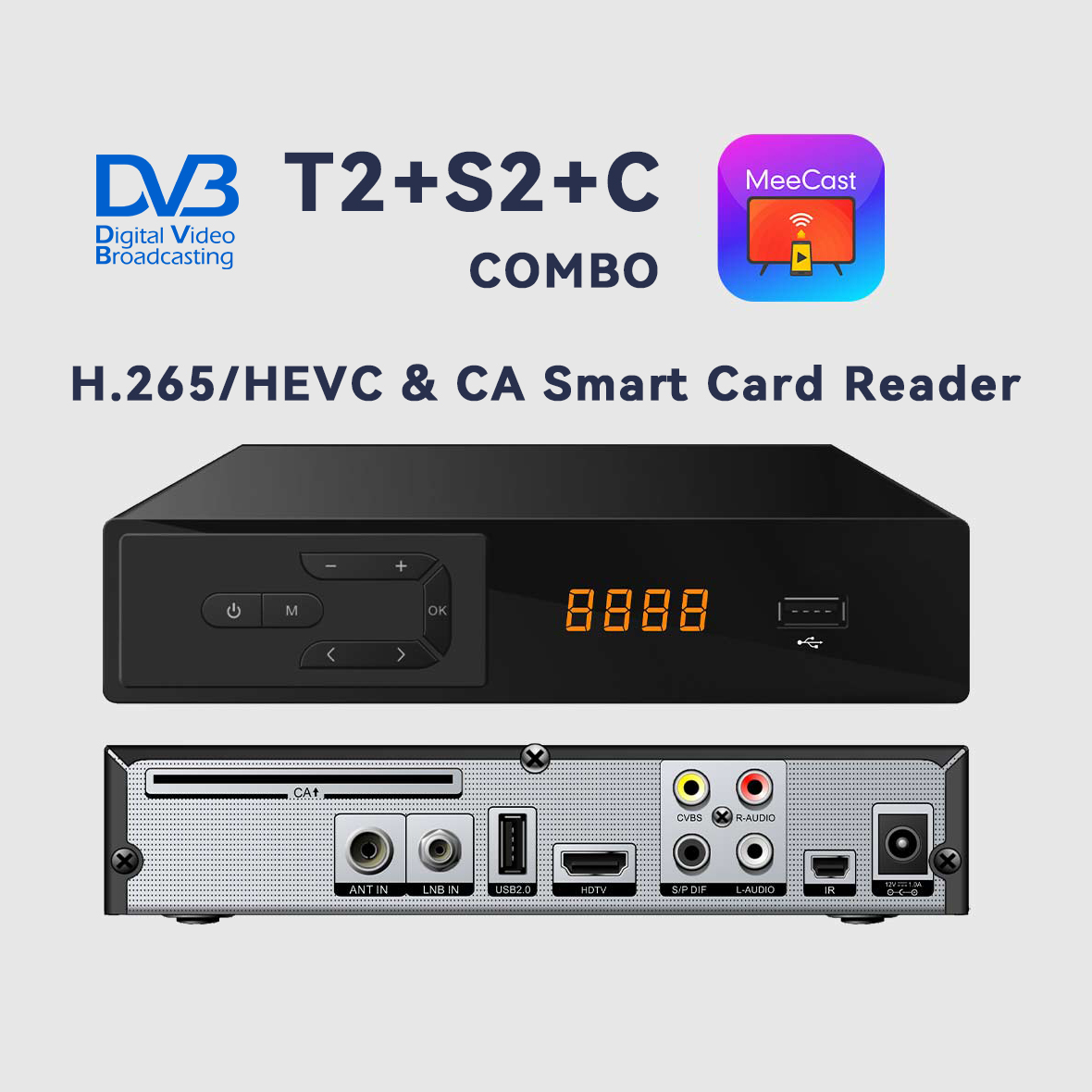 Devkitc - Receptor de TV Satelital/Terrestre Meecast H.265,