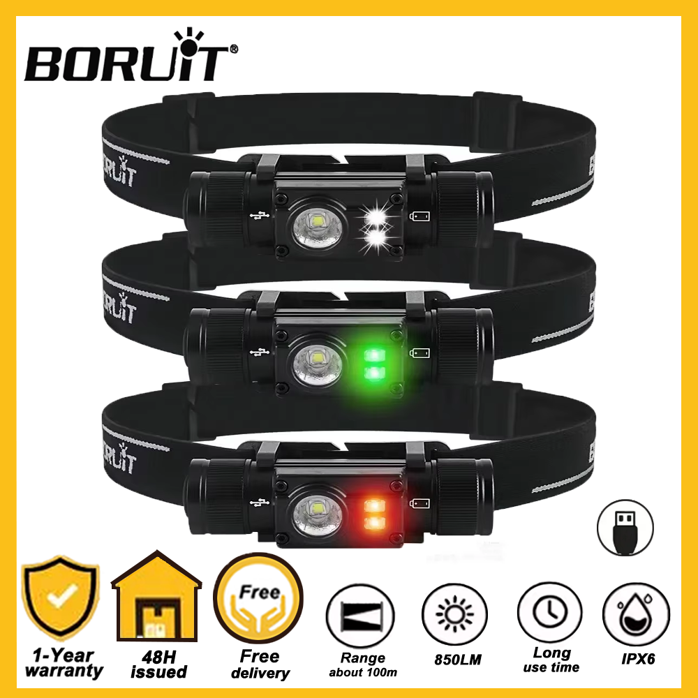 BORUiT HP500 linterna frontal  - Lolin D32 reseña y precio