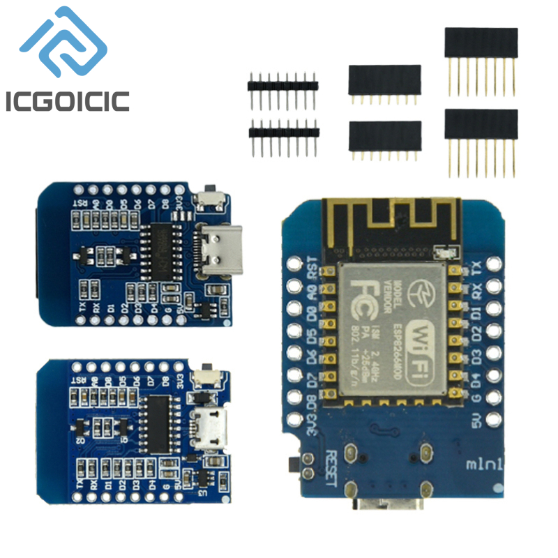 D1 Mini-Mini NodeMcu 4M Bytes  - Wemos D1 reseña y precio
